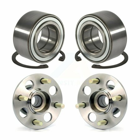 KUGEL Front Rear Wheel Bearing And Hub Assembly Kit For Honda Civic K70-101544